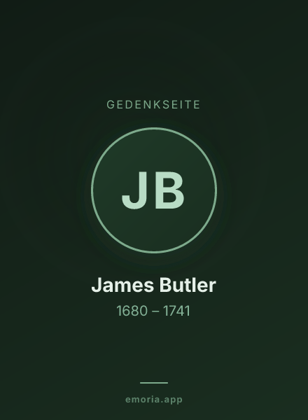 Gedenkportrait von James Butler