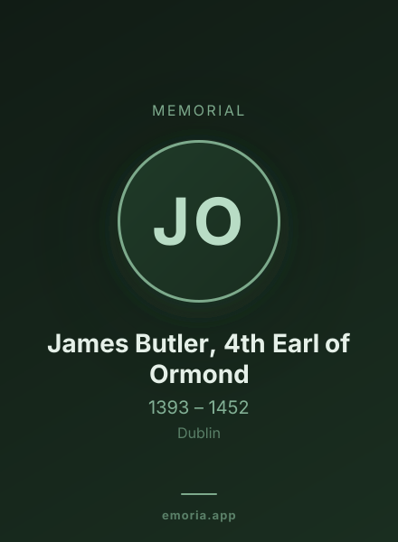Memorial portrait of James Butler, 4th Earl of Ormond