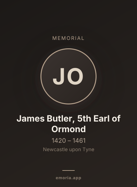 Memorial portrait of James Butler, 5th Earl of Ormond