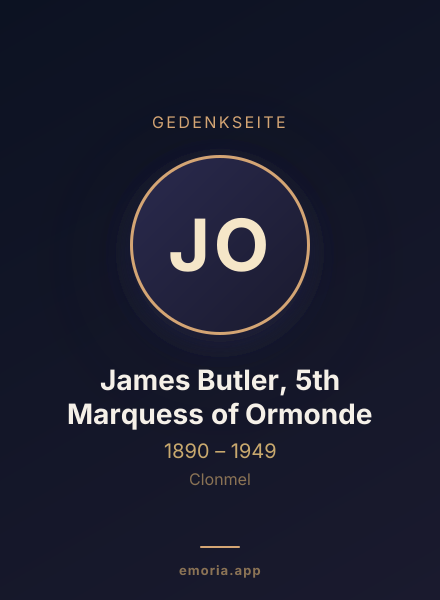Gedenkportrait von James Butler, 5th Marquess of Ormonde