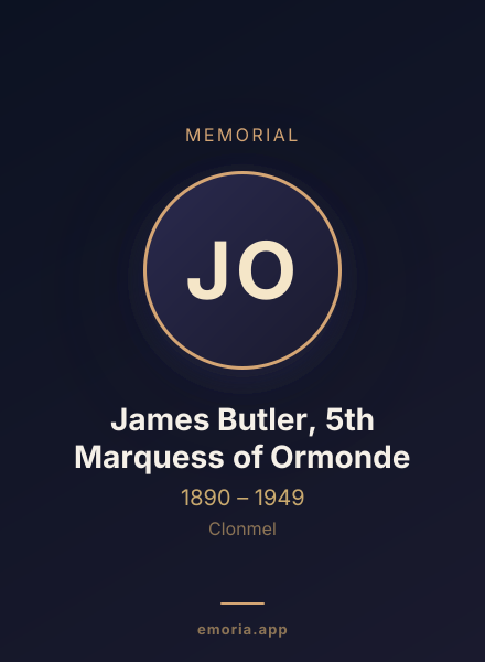 Memorial portrait of James Butler, 5th Marquess of Ormonde