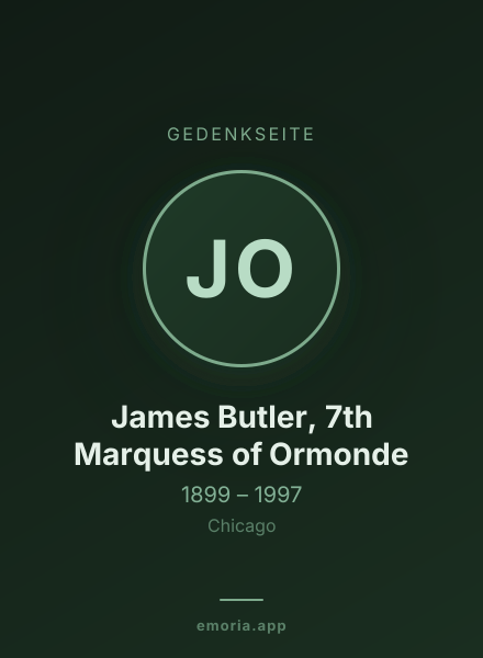 Gedenkportrait von James Butler, 7th Marquess of Ormonde