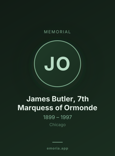 Memorial portrait of James Butler, 7th Marquess of Ormonde