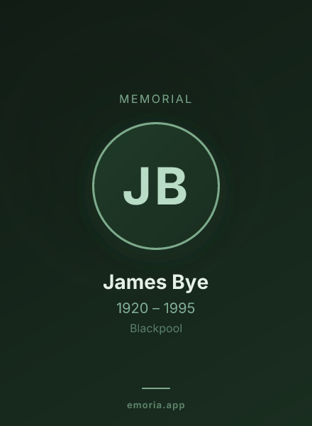 Memorial portrait of James Bye