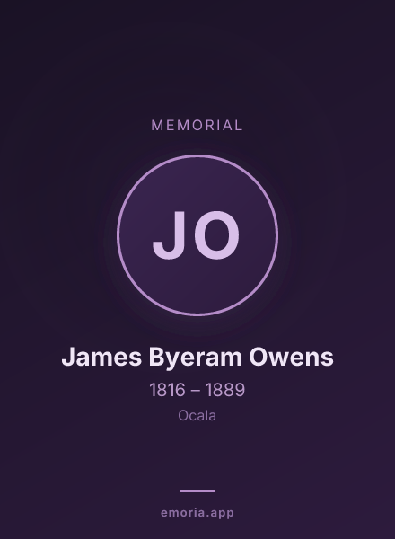 Memorial portrait of James Byeram Owens