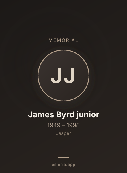 Memorial portrait of James Byrd junior