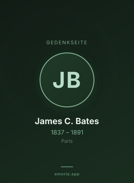 Gedenkportrait von James C. Bates
