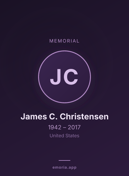 Memorial portrait of James C. Christensen