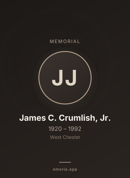Memorial portrait of James C. Crumlish, Jr.
