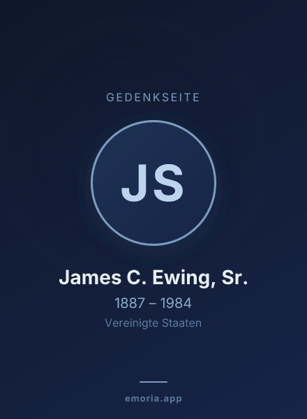 Gedenkportrait von James C. Ewing, Sr.