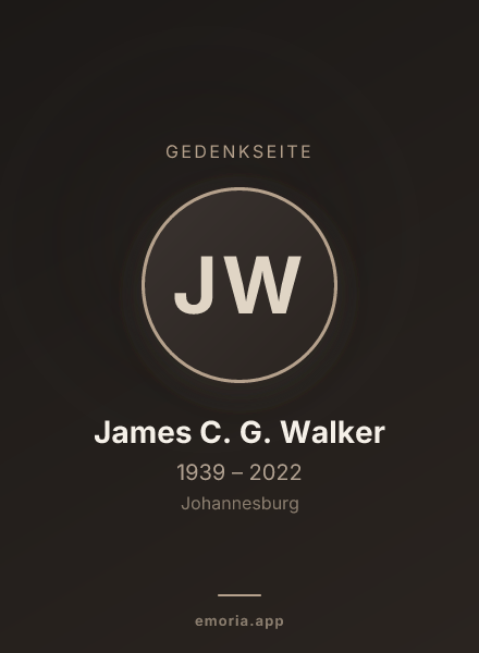 Gedenkportrait von James C. G. Walker