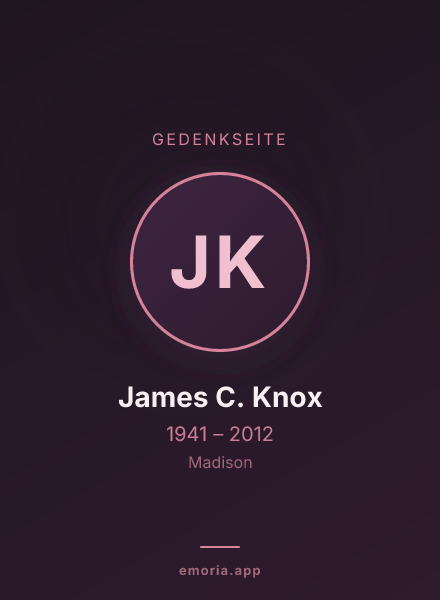 Gedenkportrait von James C. Knox