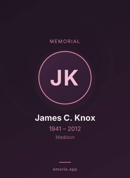 Memorial portrait of James C. Knox