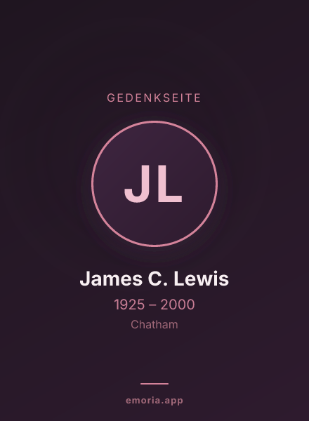 Gedenkportrait von James C. Lewis