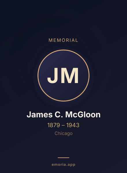 Memorial portrait of James C. McGloon