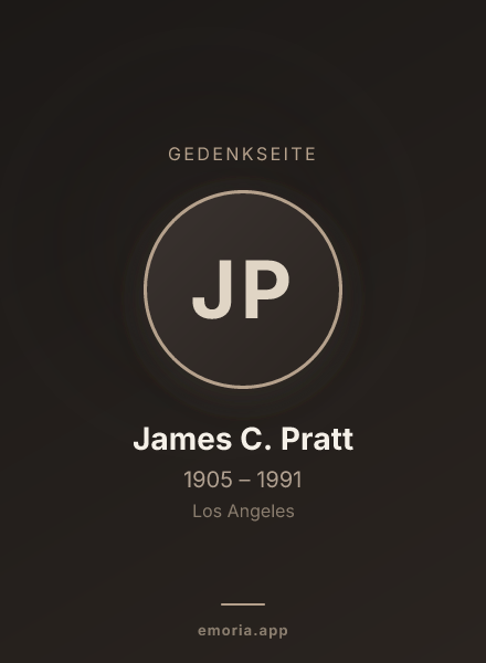 Gedenkportrait von James C. Pratt