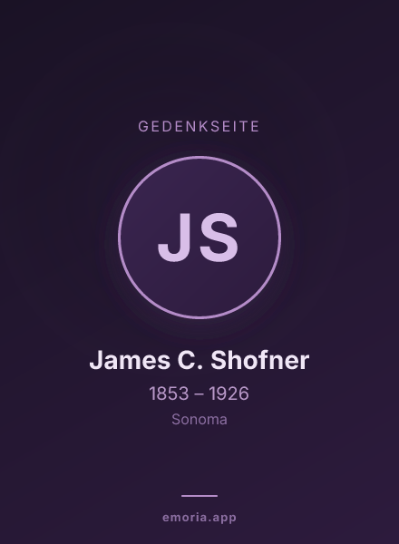 Gedenkportrait von James C. Shofner