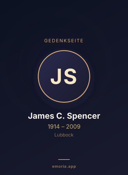 Gedenkportrait von James C. Spencer