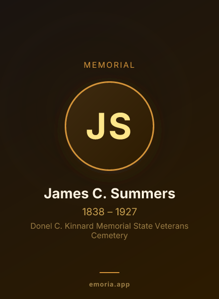 Memorial portrait of James C. Summers