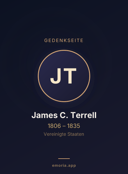 Gedenkportrait von James C. Terrell