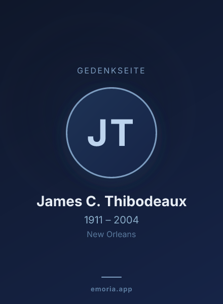Gedenkportrait von James C. Thibodeaux