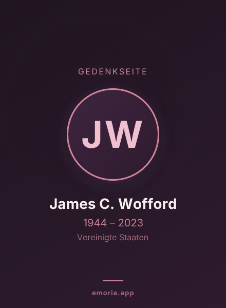 Gedenkportrait von James C. Wofford