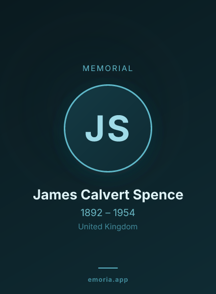 Memorial portrait of James Calvert Spence