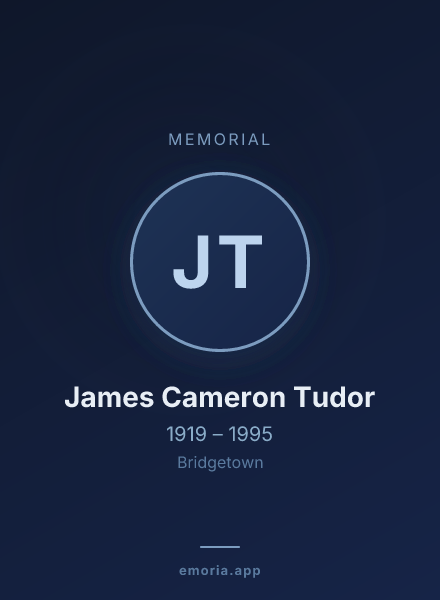 Memorial portrait of James Cameron Tudor