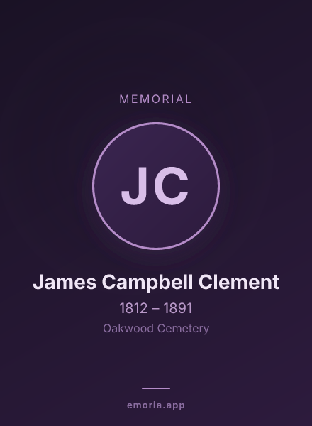 Memorial portrait of James Campbell Clement