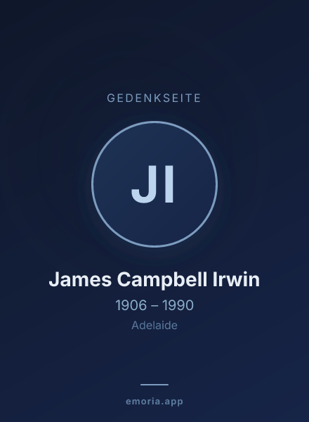 Gedenkportrait von James Campbell Irwin