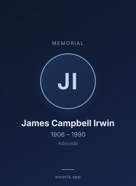 Memorial portrait of James Campbell Irwin