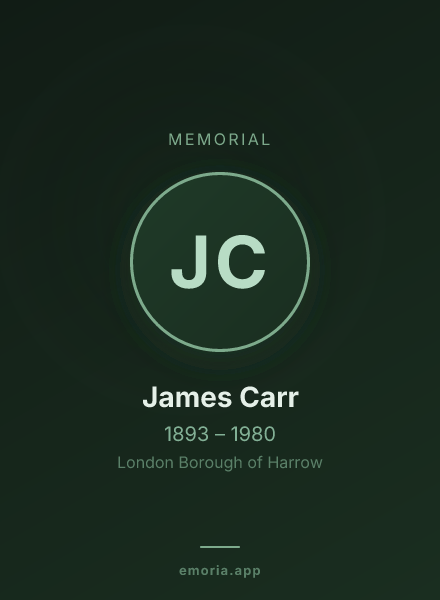 Memorial portrait of James Carr