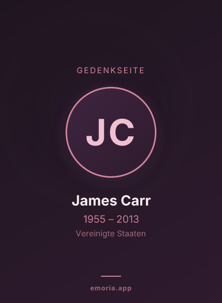 Gedenkportrait von James Carr