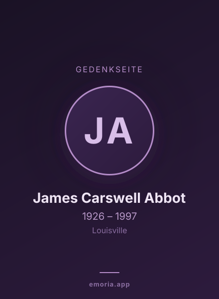 Gedenkportrait von James Carswell Abbot