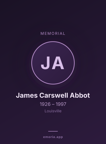 Memorial portrait of James Carswell Abbot