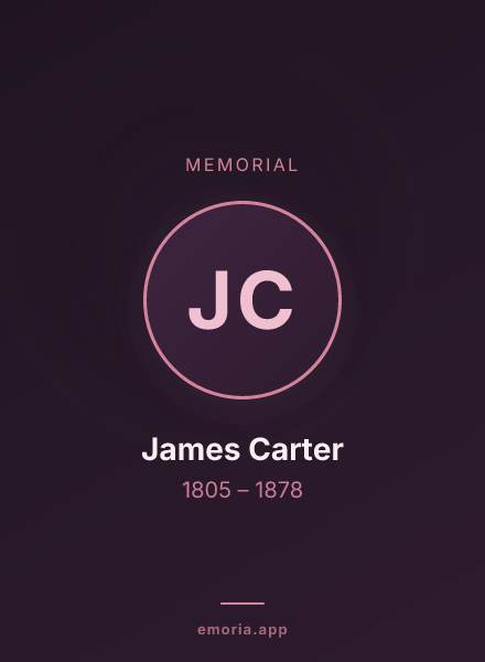 Memorial portrait of James Carter