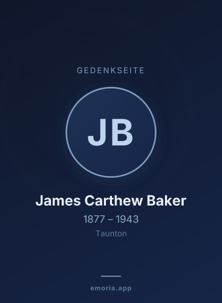 Gedenkportrait von James Carthew Baker