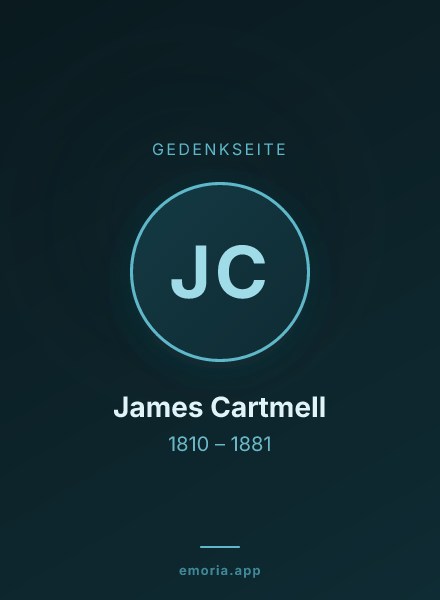 Gedenkportrait von James Cartmell