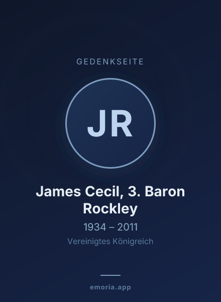 Gedenkportrait von James Cecil, 3. Baron Rockley