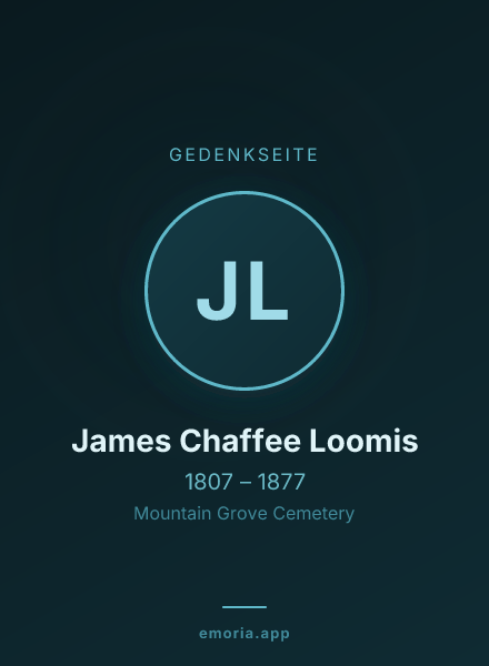 Gedenkportrait von James Chaffee Loomis