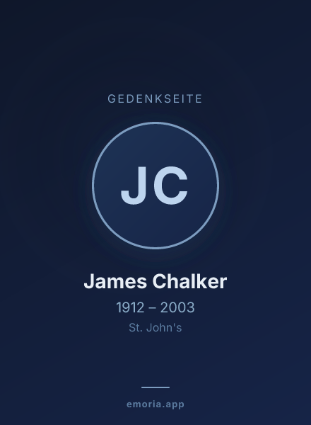 Gedenkportrait von James Chalker