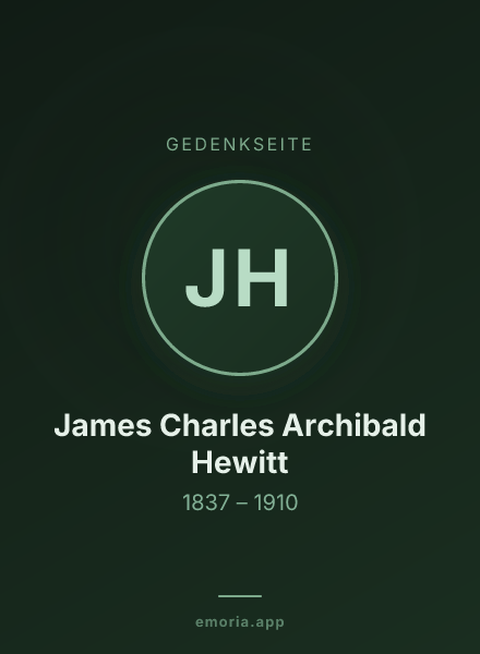 Gedenkportrait von James Charles Archibald Hewitt