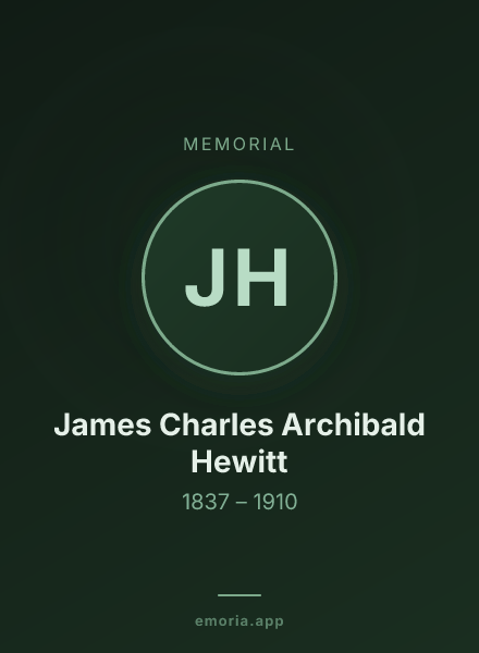 Memorial portrait of James Charles Archibald Hewitt