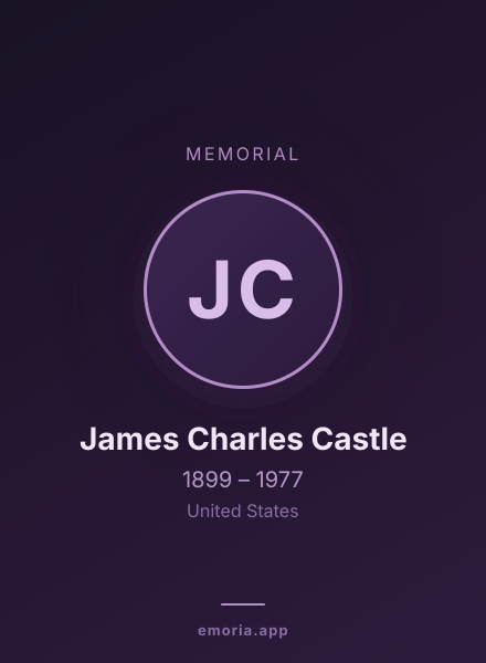 Memorial portrait of James Charles Castle