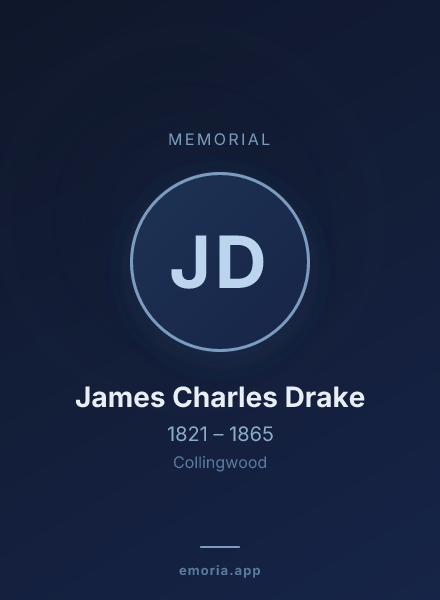 Memorial portrait of James Charles Drake