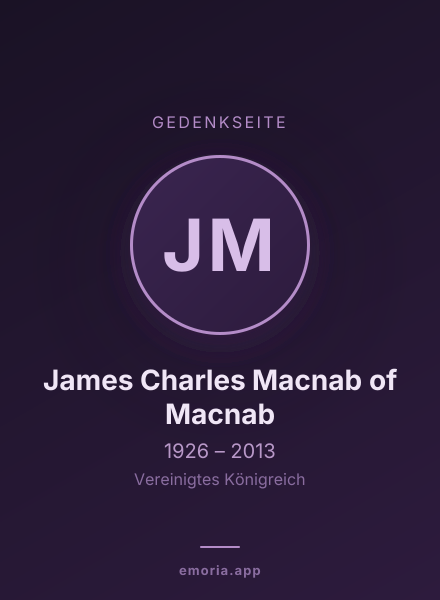 Gedenkportrait von James Charles Macnab of Macnab