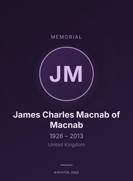 Memorial portrait of James Charles Macnab of Macnab