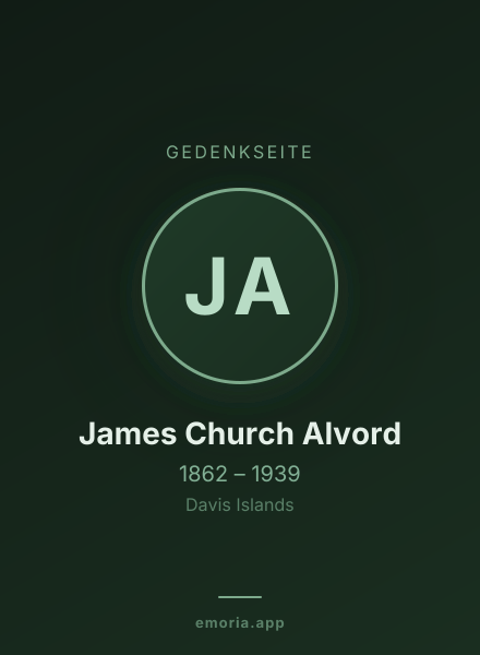 Gedenkportrait von James Church Alvord