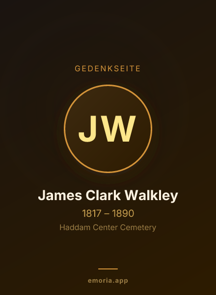 Gedenkportrait von James Clark Walkley