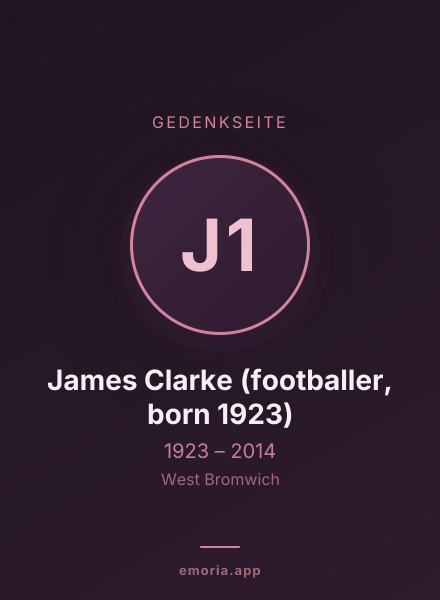 Gedenkportrait von James Clarke (footballer, born 1923)
